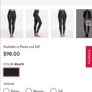 Spanx Faux Leather Leggings